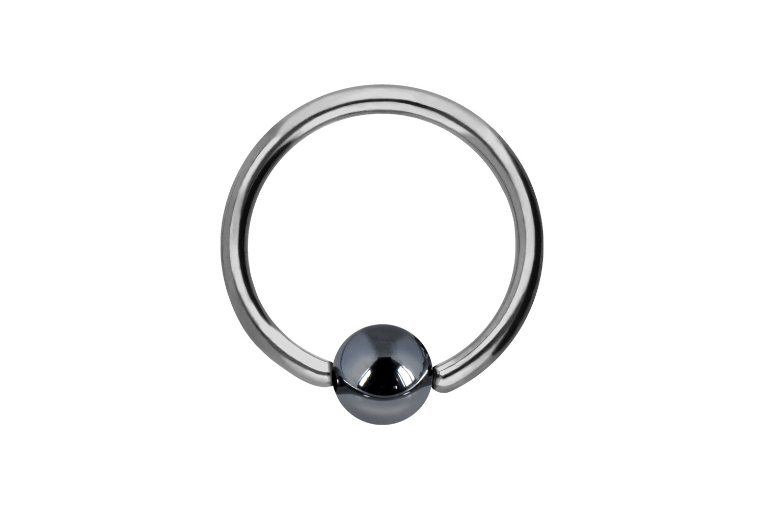 Titan Klemmkugelring Piercing HÄMATITKUGEL ++SALE++